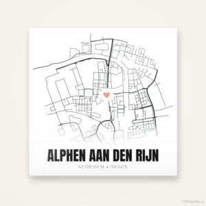 Tegeltje Alphen aan den Rijn stadskaart