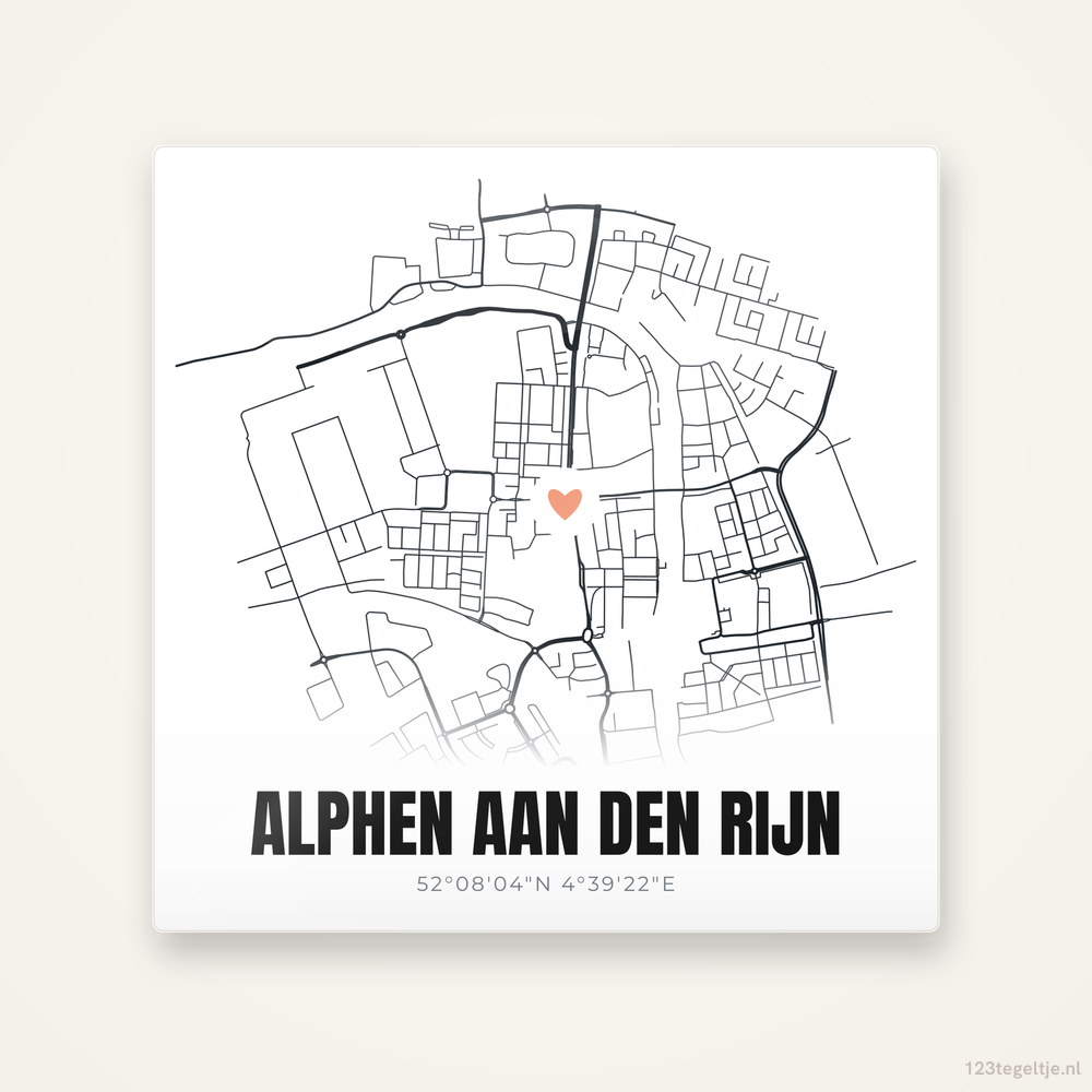 Tegeltje Alphen aan den Rijn stadskaart