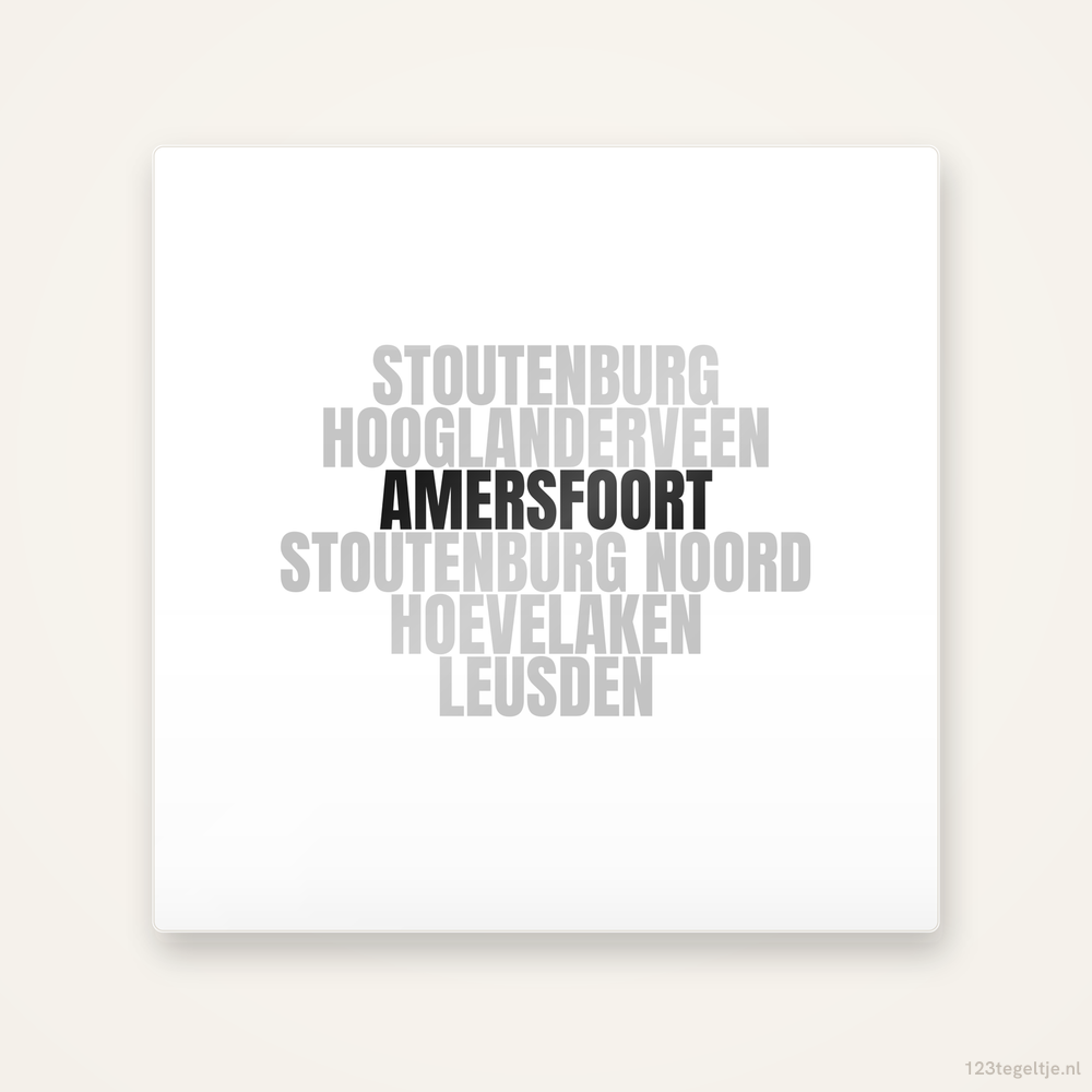 Tegeltje Amersfoort en omgeving