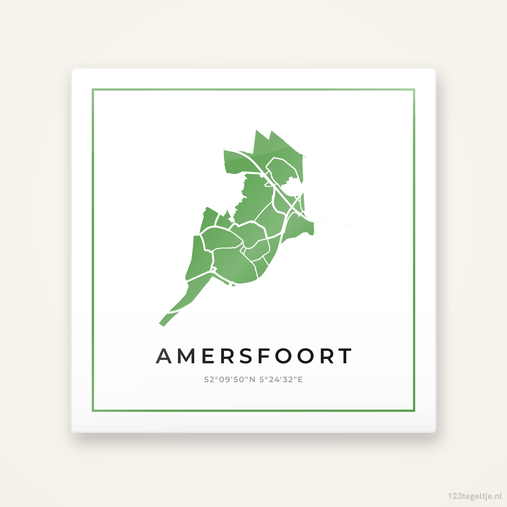 Tegeltje Amersfoort silhouet groen