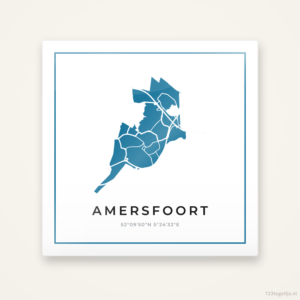 Tegeltje Amersfoort silhouet met kader