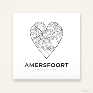 Tegeltje Amersfoort stadskaart hart