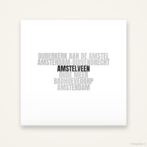 Tegeltje Amstelveen en omgeving