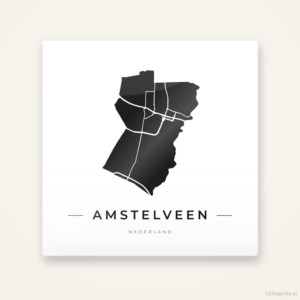 Tegeltje Amstelveen silhouet
