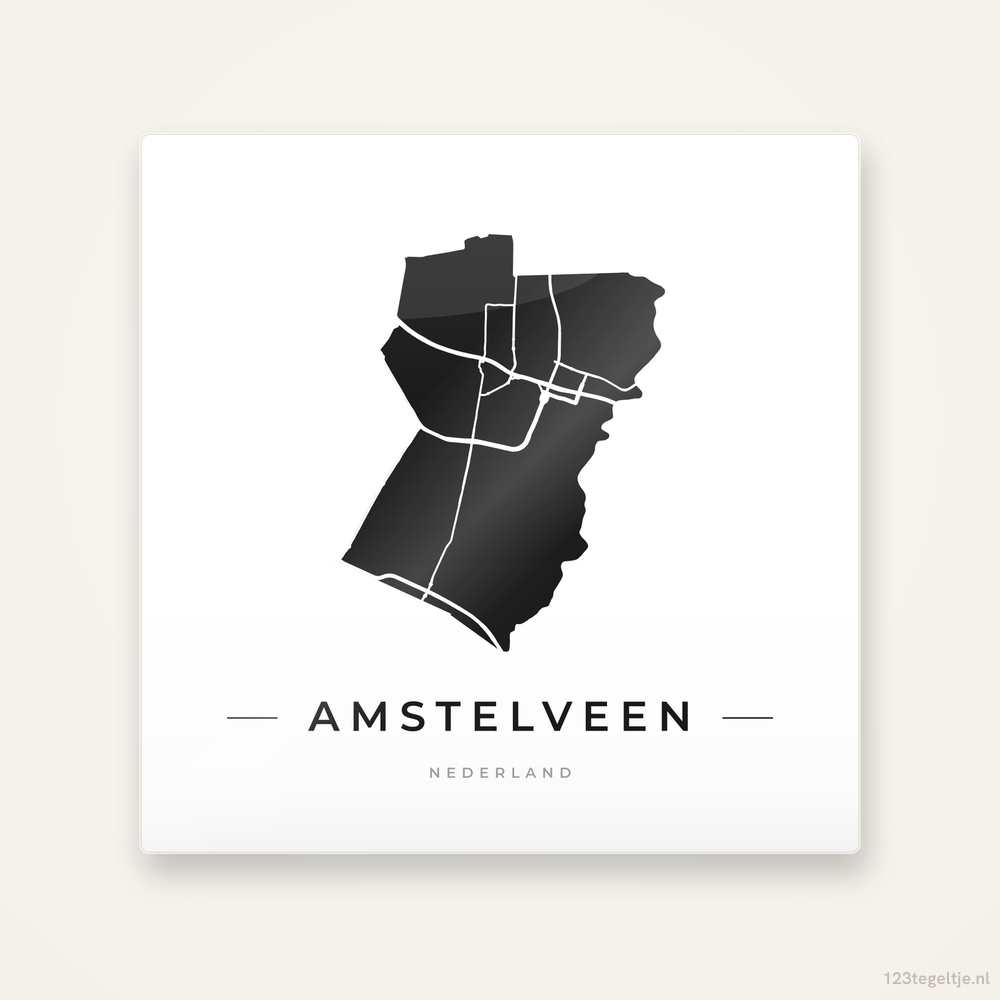 Tegeltje Amstelveen silhouet