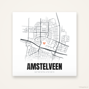 Tegeltje Amstelveen stadskaart