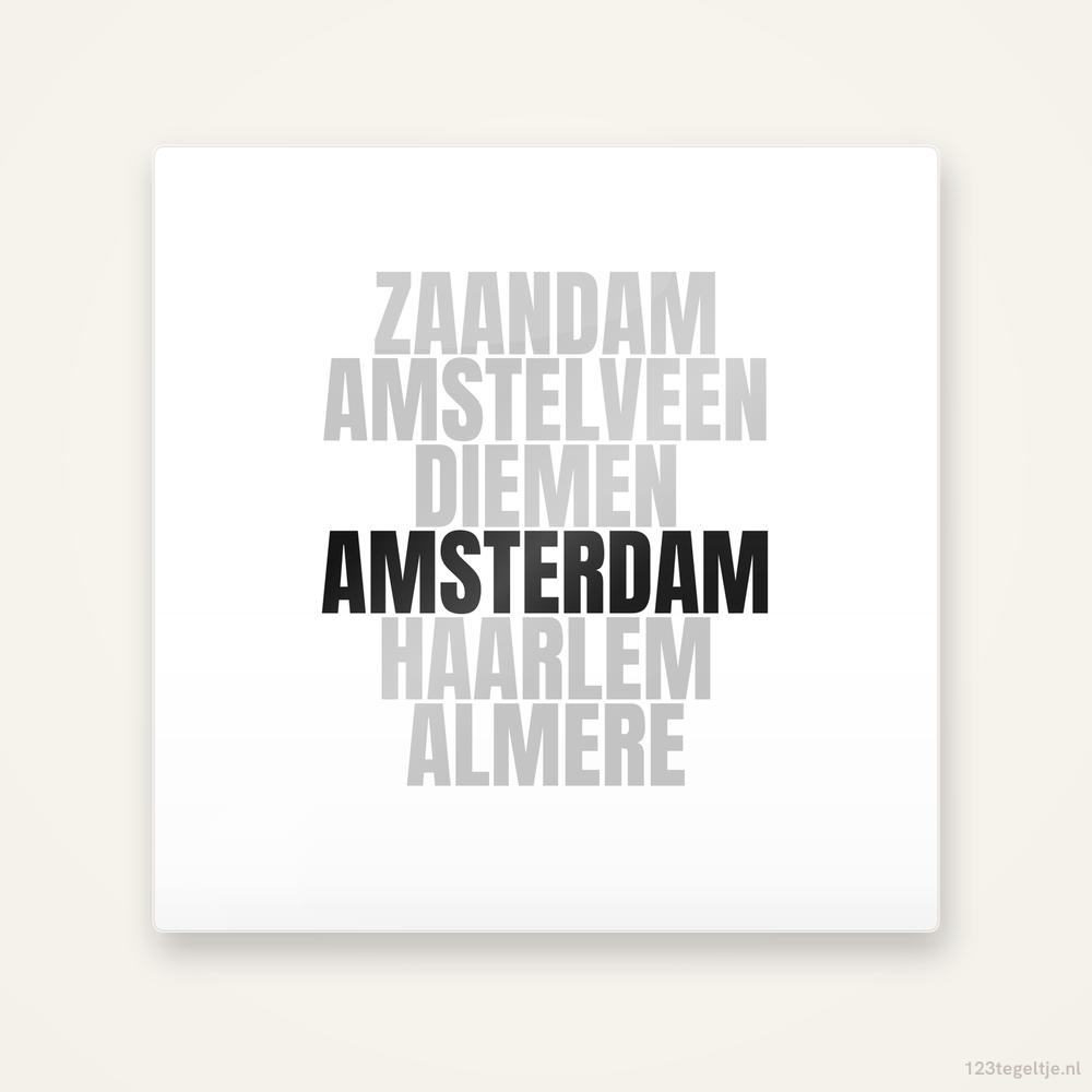 Tegeltje Amsterdam en omgeving