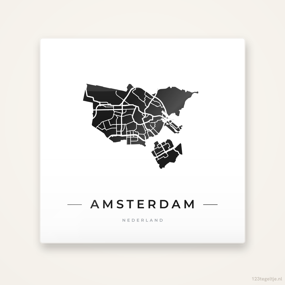 Tegeltje Amsterdam silhouet