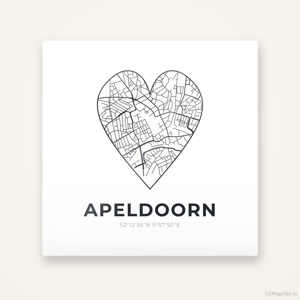 Tegeltje Apeldoorn stadskaart hart