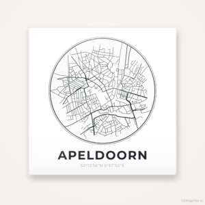 Tegeltje Apeldoorn stadskaart rond