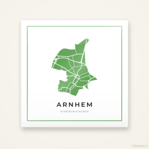 Tegeltje Arnhem silhouet groen