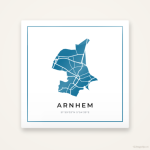 Tegeltje Arnhem silhouet met kader