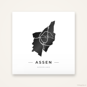 Tegeltje Assen silhouet