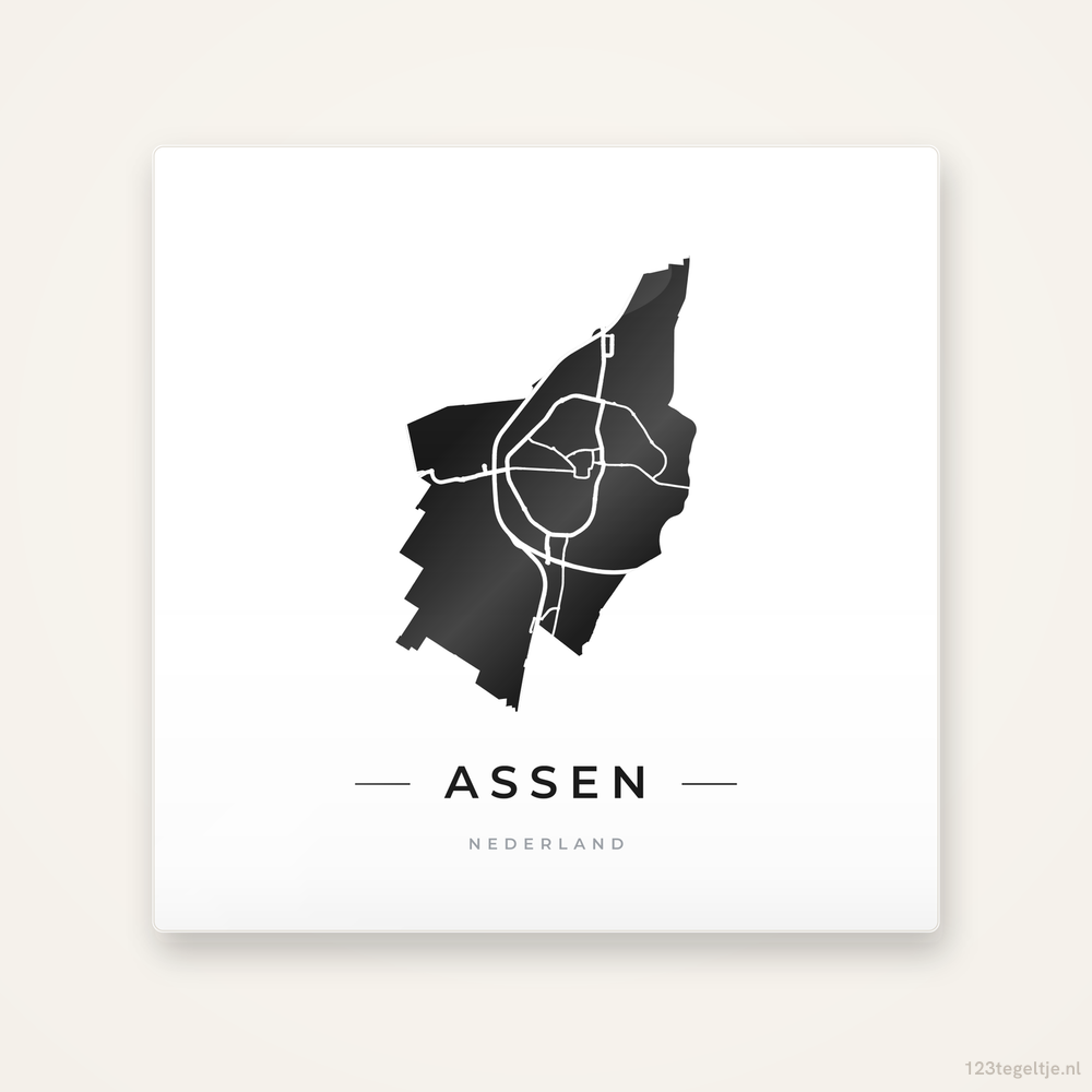 Tegeltje Assen silhouet