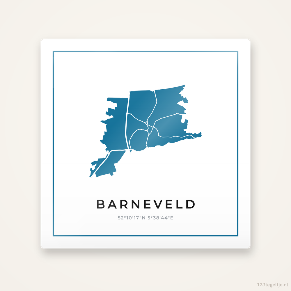 Tegeltje Barneveld silhouet met kader