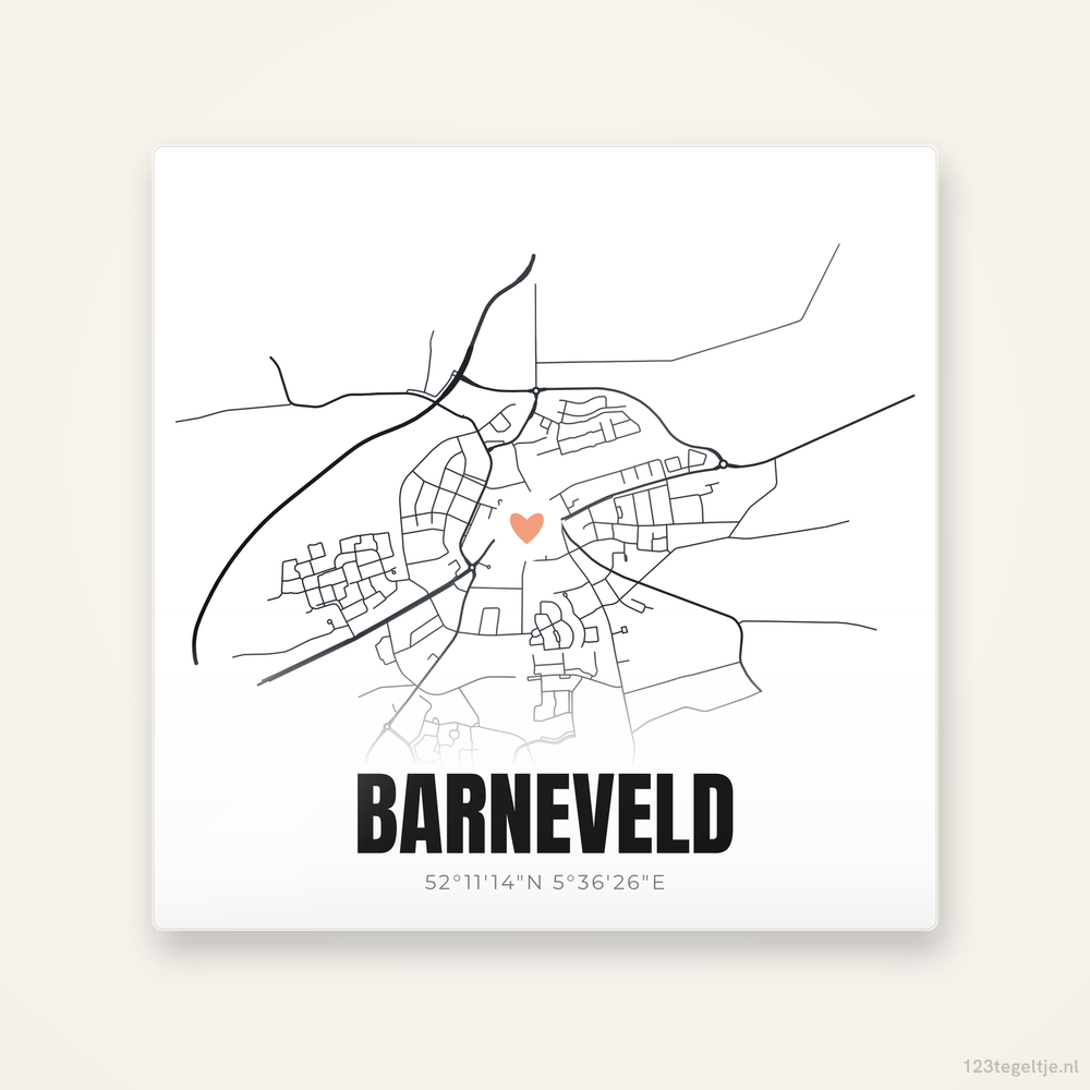 Tegeltje Barneveld stadskaart