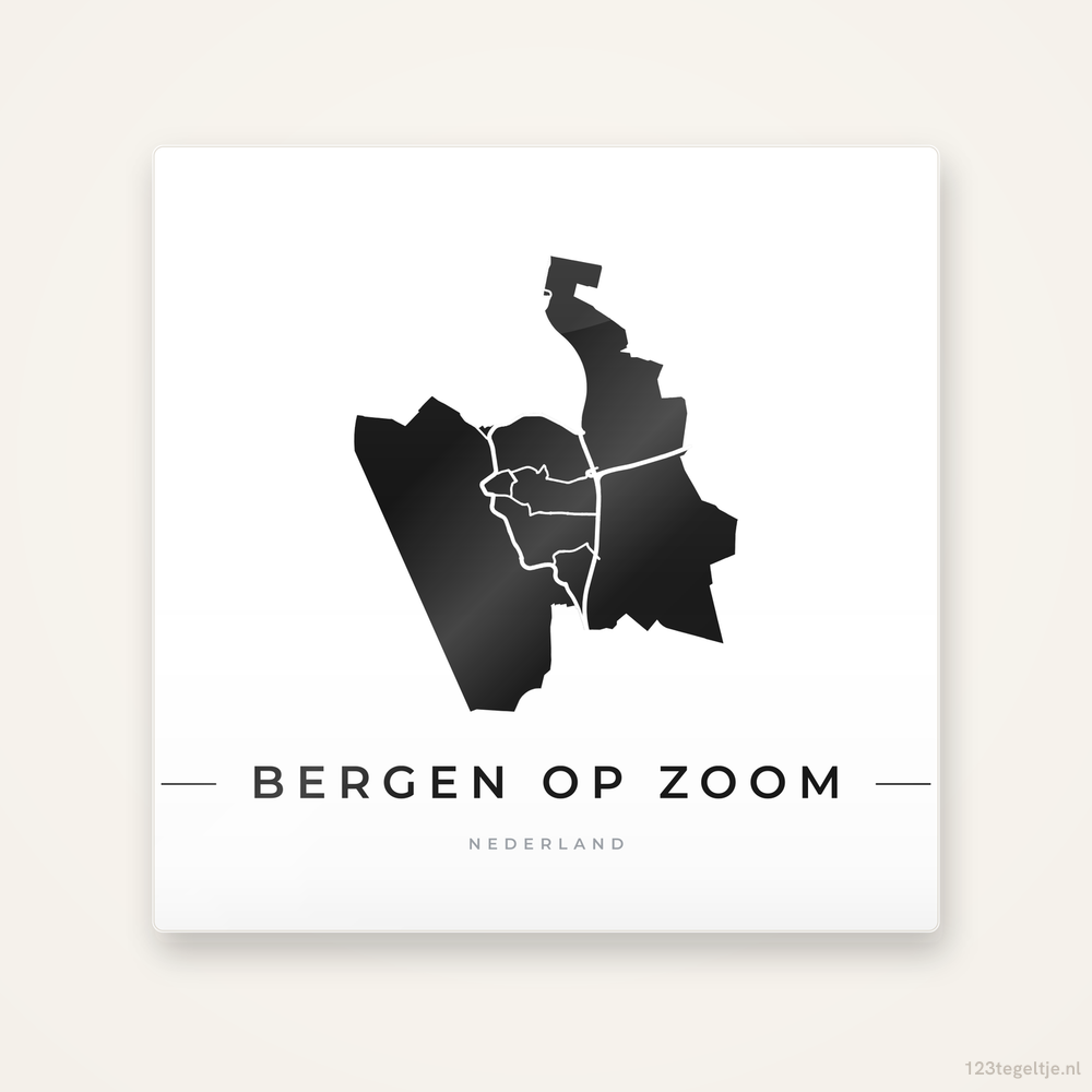 Tegeltje Bergen op Zoom silhouet