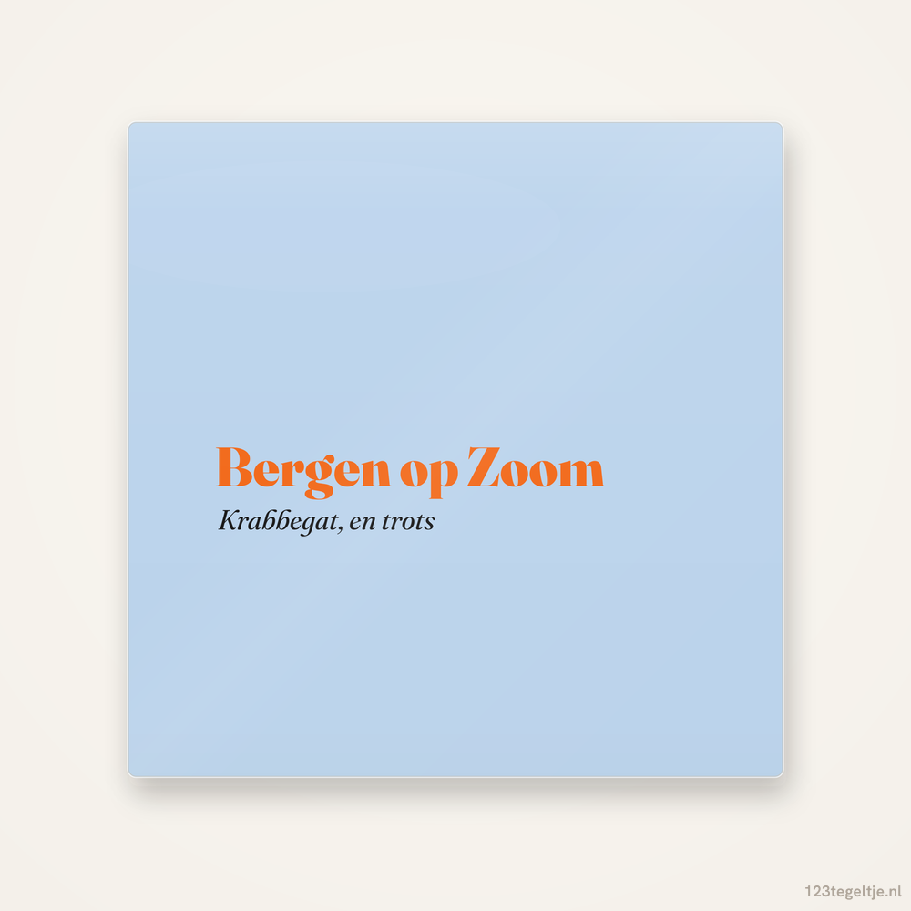 Bergen op Zoom, keramisch tegeltje 15 bij 15 cm