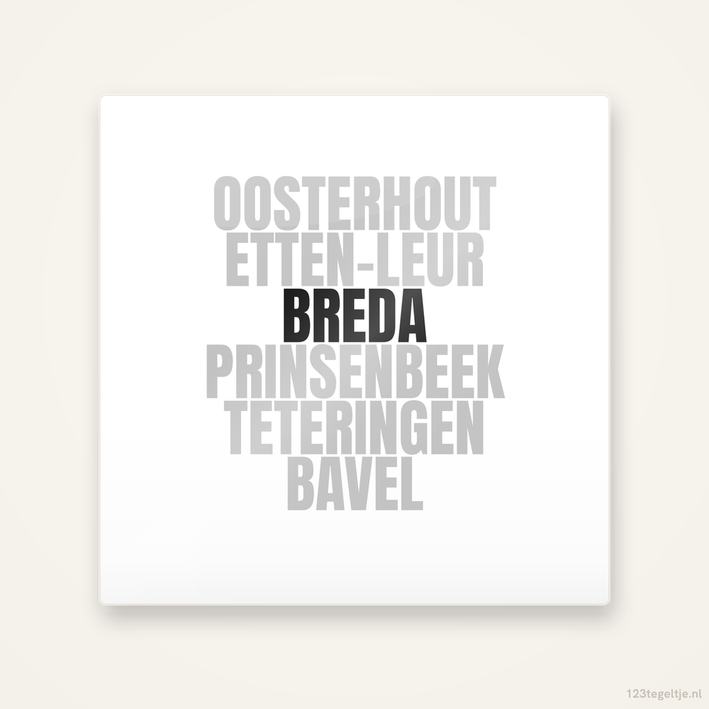 Tegeltje Breda en omgeving