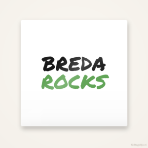 Tegeltje Breda Rocks handletter
