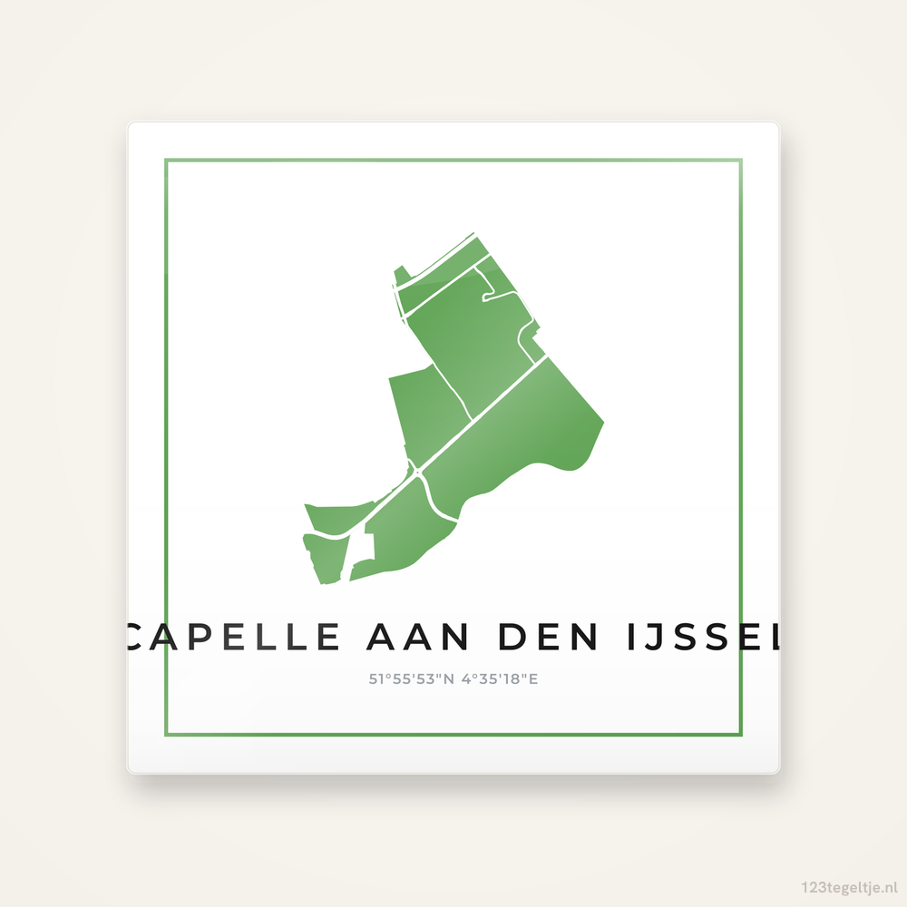 Tegeltje Capelle aan den IJssel silhouet groen