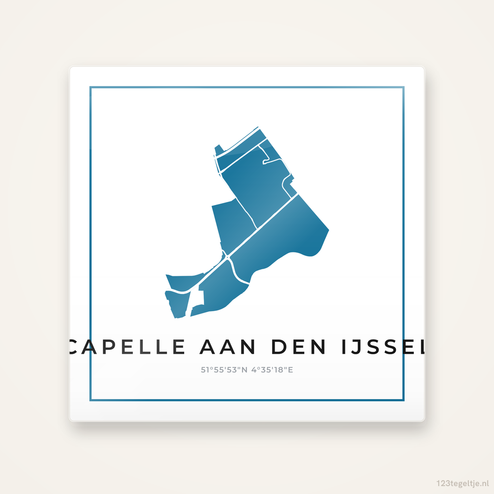 Tegeltje Capelle aan den IJssel silhouet met kader
