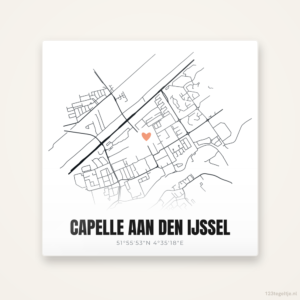 Tegeltje Capelle aan den IJssel stadskaart