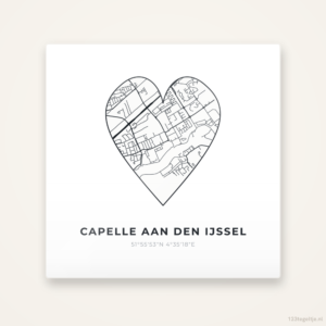 Tegeltje Capelle aan den IJssel stadskaart hart