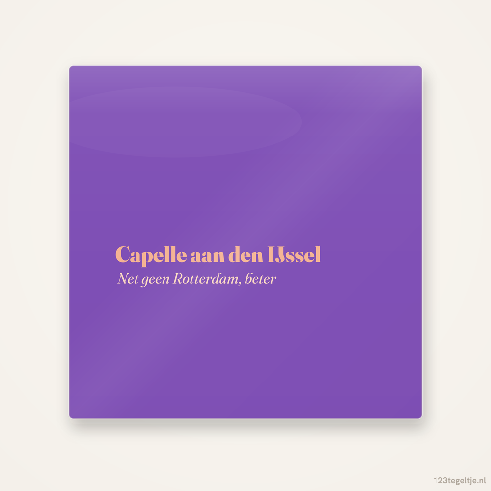 Capelle aan den IJssel, keramisch tegeltje 15 bij 15 cm
