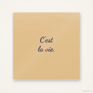 Cest la vie, keramisch tegeltje 15 bij 15 cm
