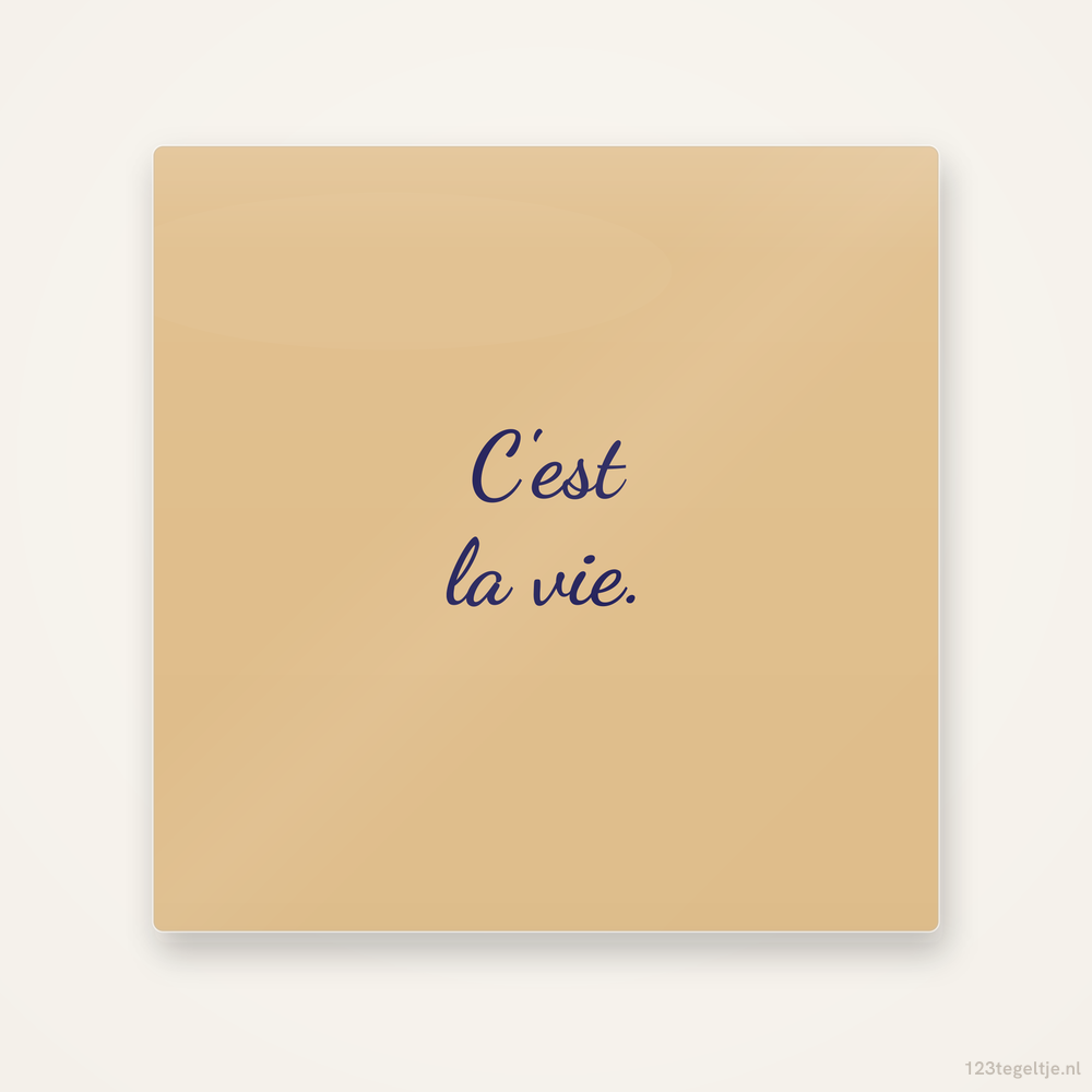 Cest la vie, keramisch tegeltje 15 bij 15 cm