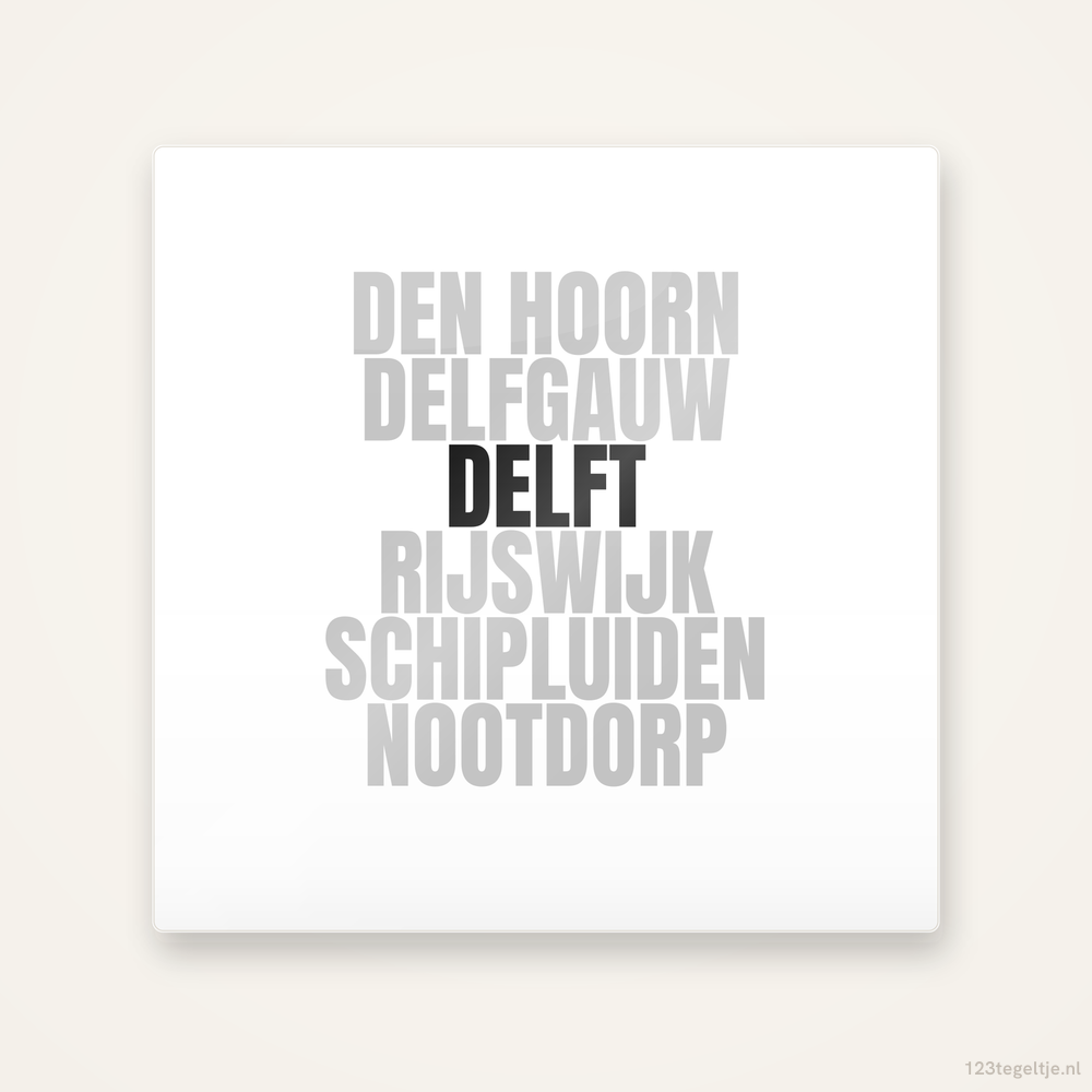 Tegeltje Delft en omgeving