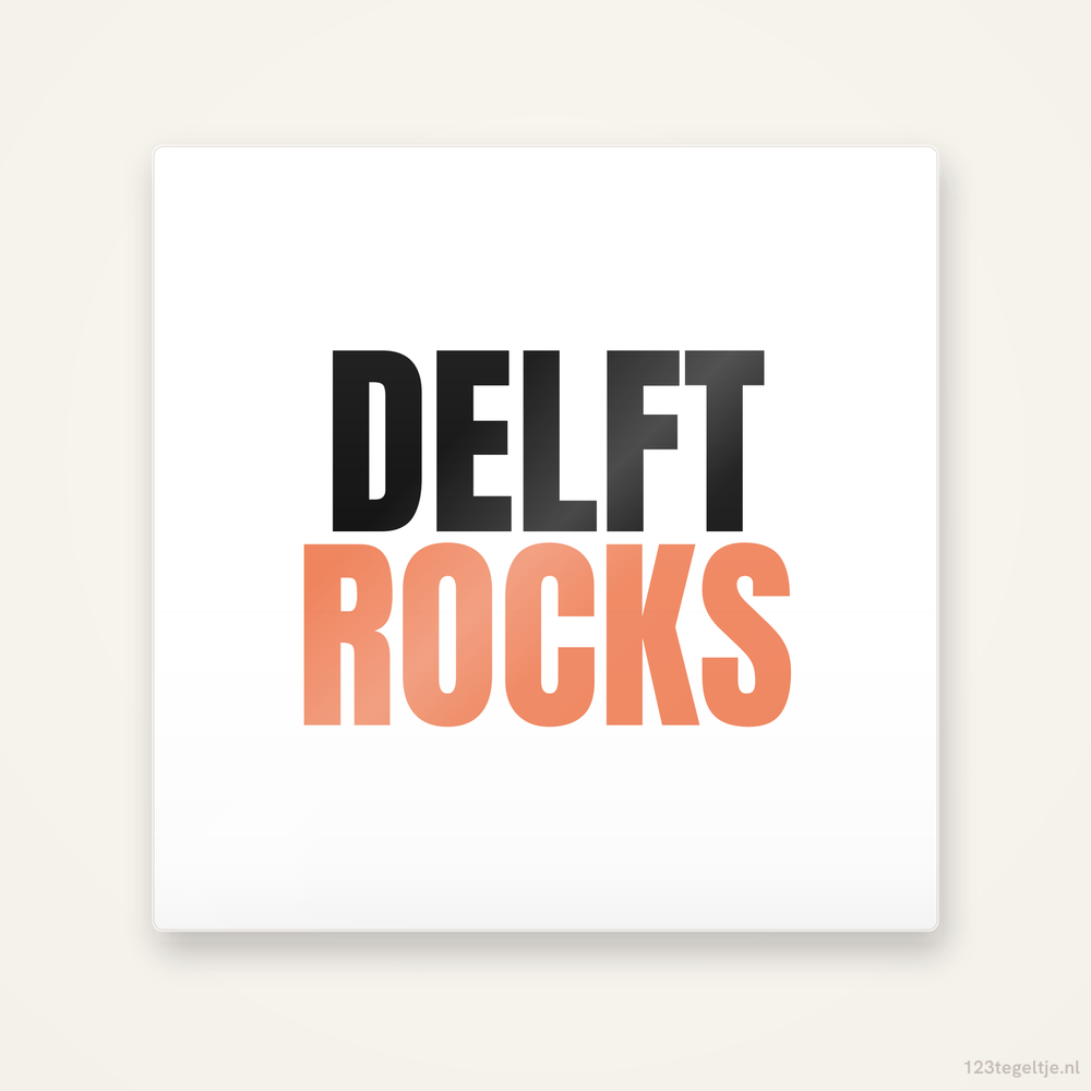 Tegeltje Delft Rocks