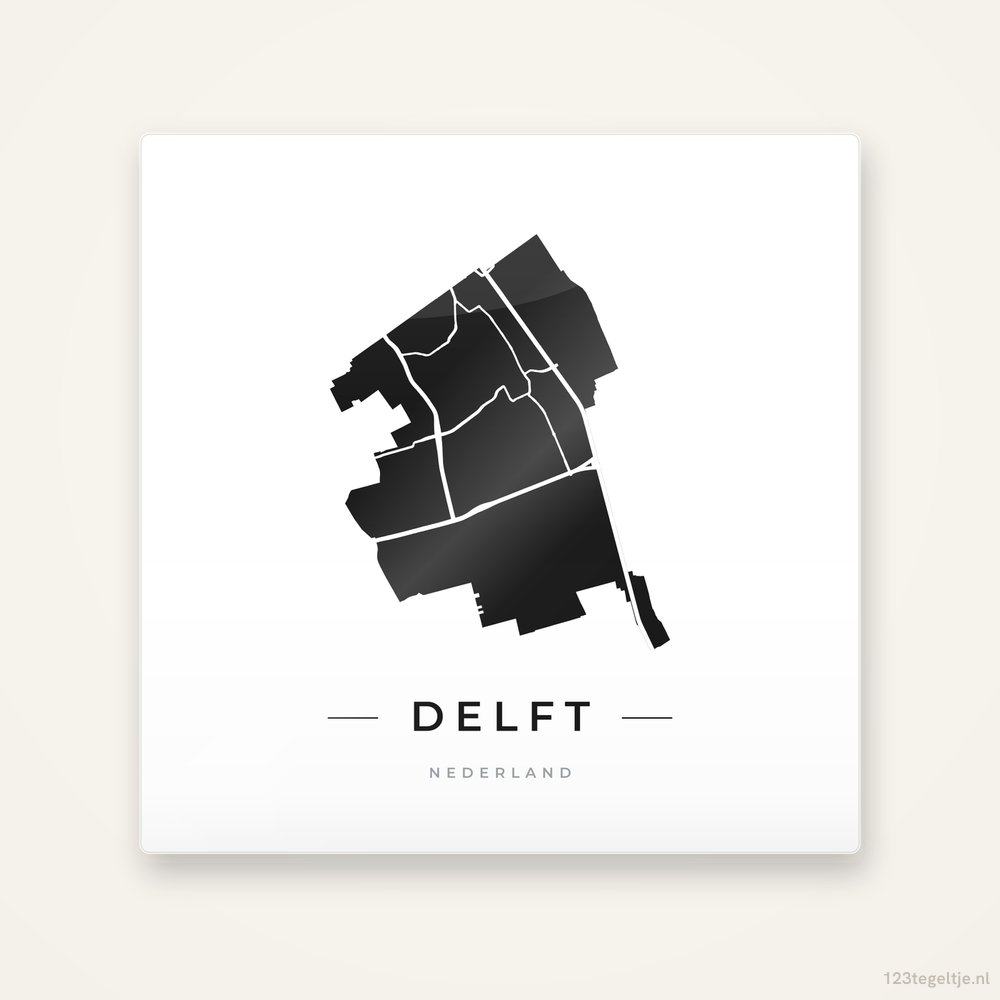 Tegeltje Delft silhouet