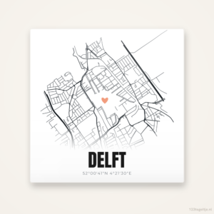 Tegeltje Delft stadskaart