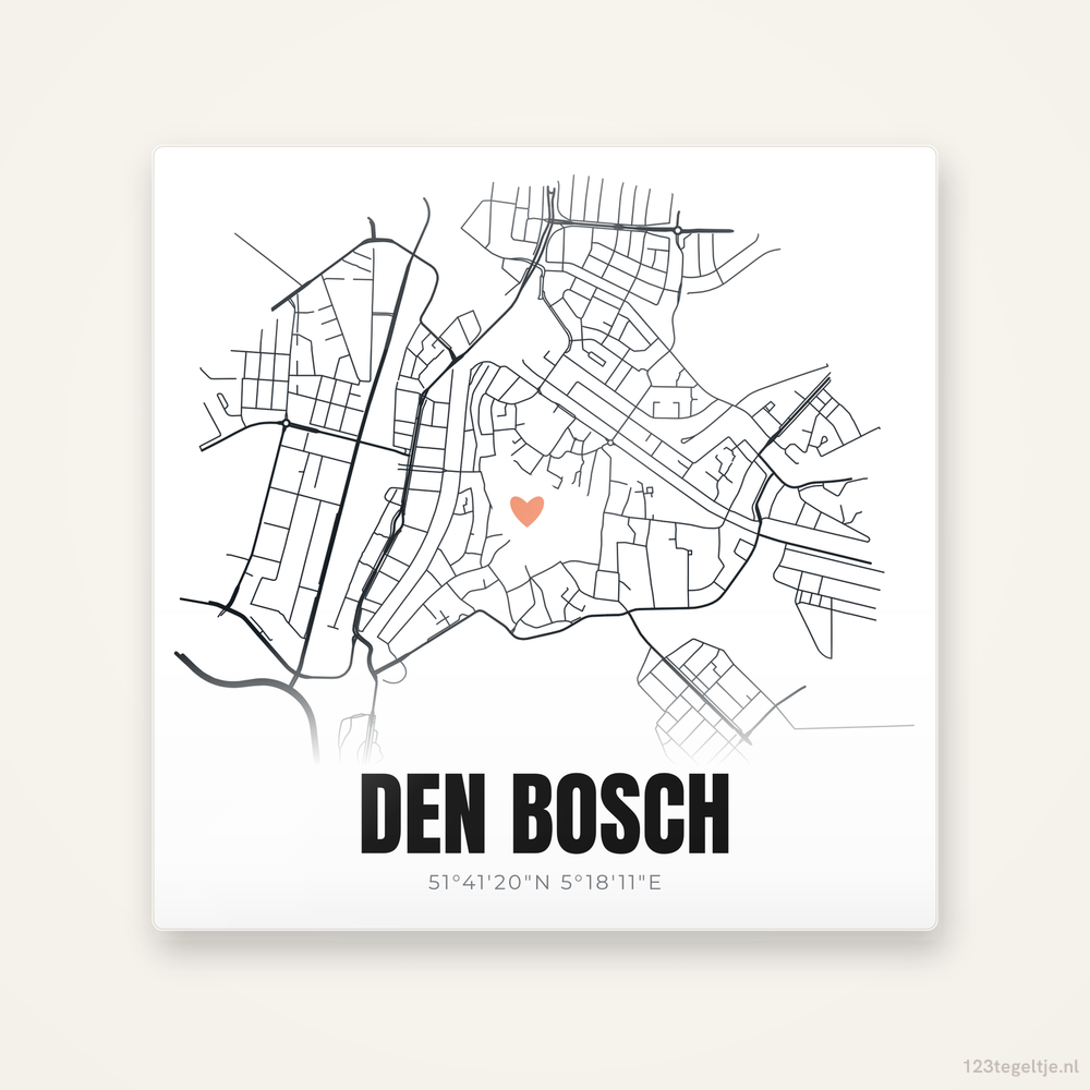 Tegeltje Den Bosch stadskaart