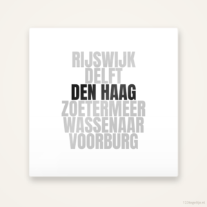 Tegeltje Den Haag en omgeving