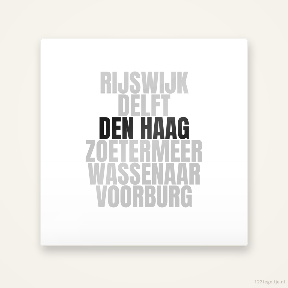 Tegeltje Den Haag en omgeving