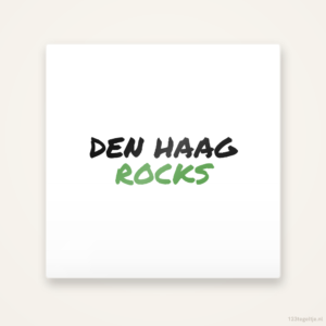 Tegeltje Den Haag Rocks handletter