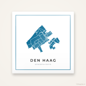 Tegeltje Den Haag silhouet met kader