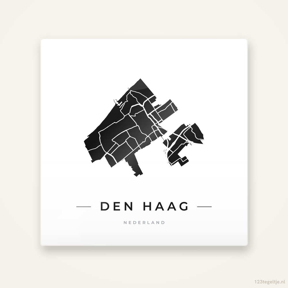 Tegeltje Den Haag silhouet