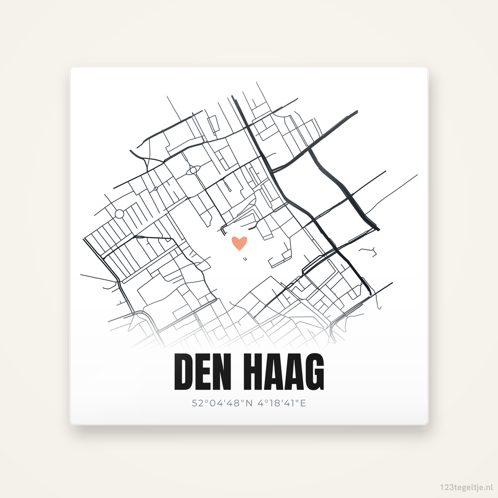 Tegeltje Den Haag stadskaart