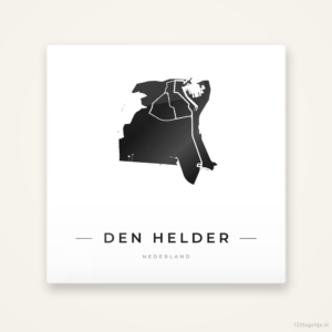 Tegeltje Den Helder silhouet
