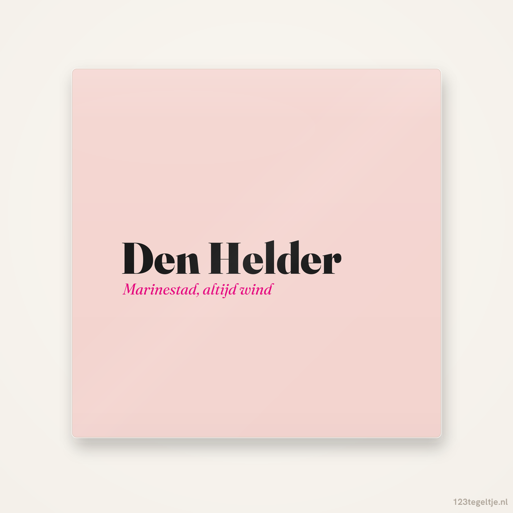 Den Helder, keramisch tegeltje 15 bij 15 cm