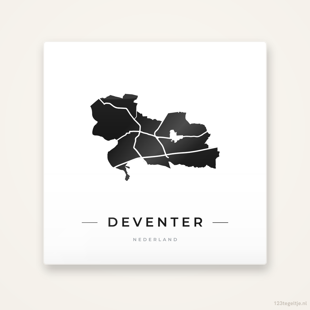 Tegeltje Deventer silhouet