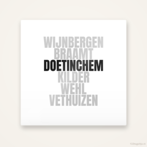 Tegeltje Doetinchem en omgeving