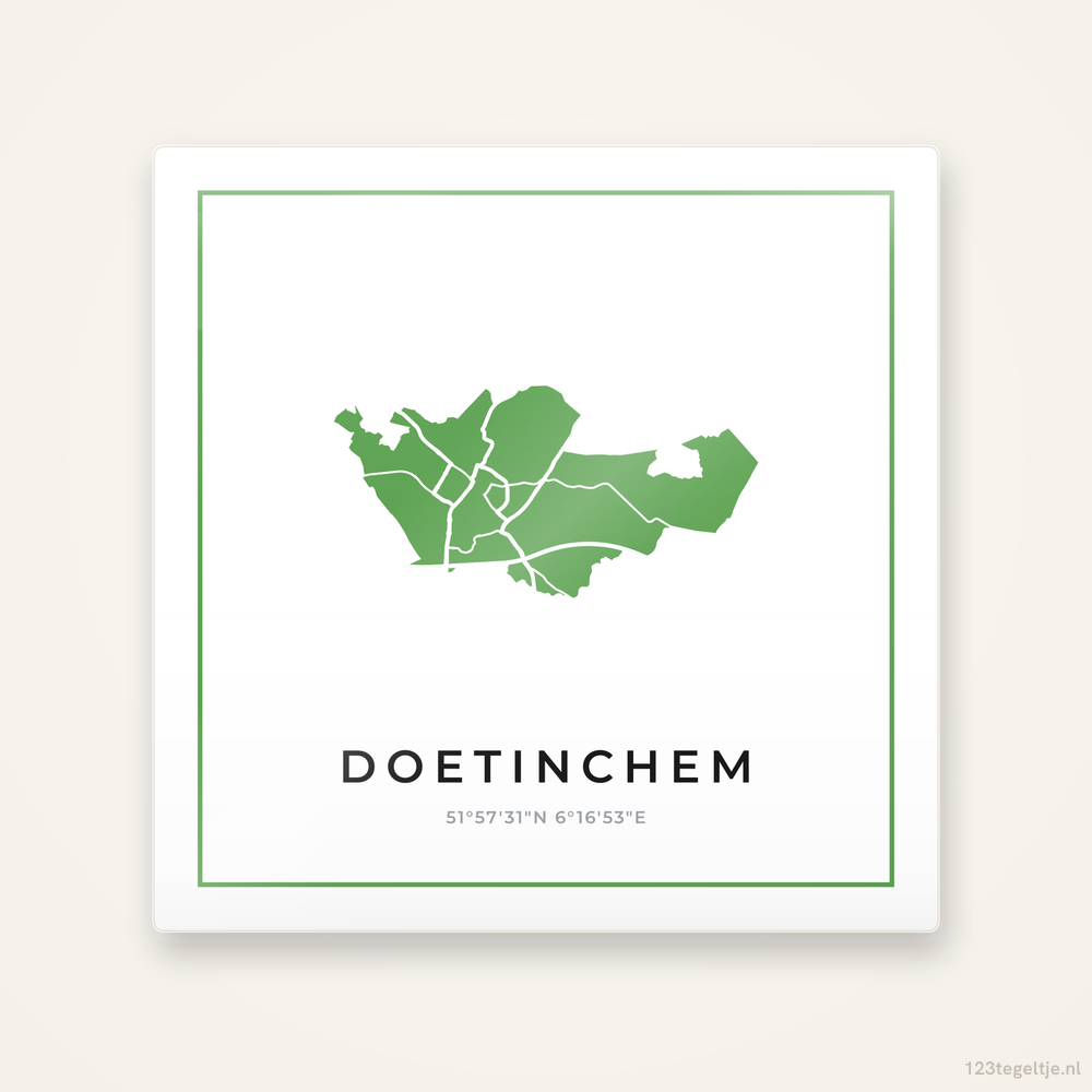 Tegeltje Doetinchem silhouet groen