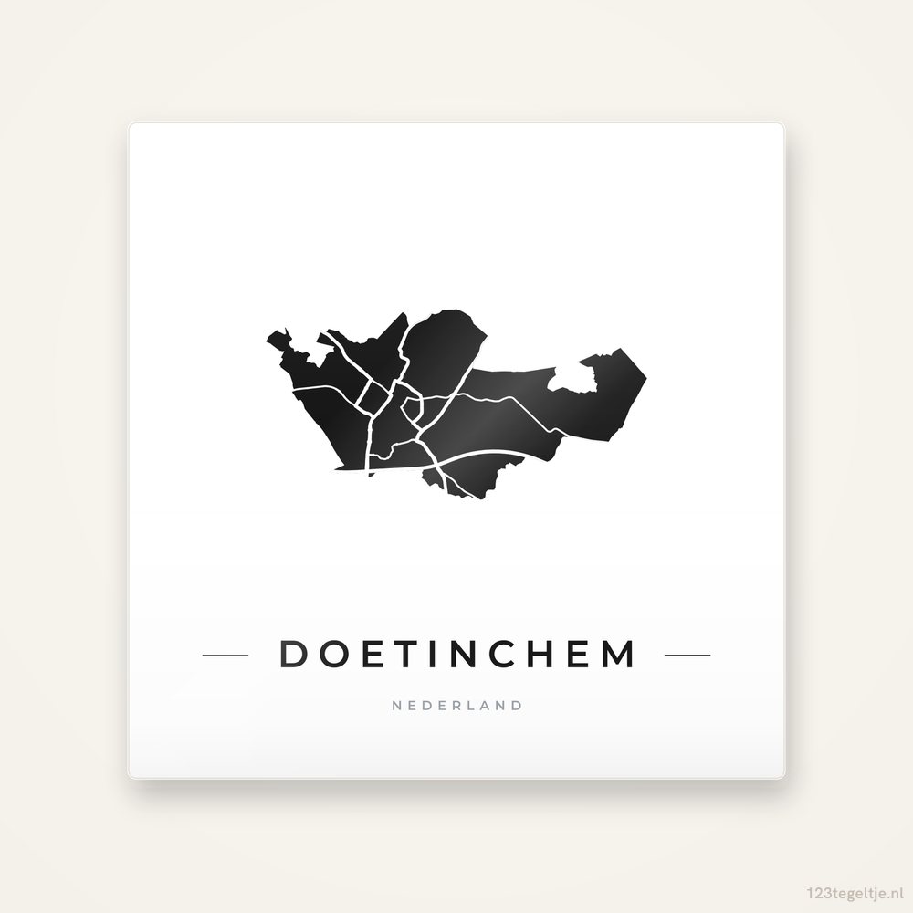 Tegeltje Doetinchem silhouet