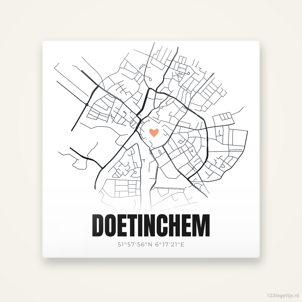 Tegeltje Doetinchem stadskaart