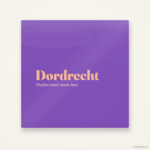 Dordrecht, keramisch tegeltje 15 bij 15 cm